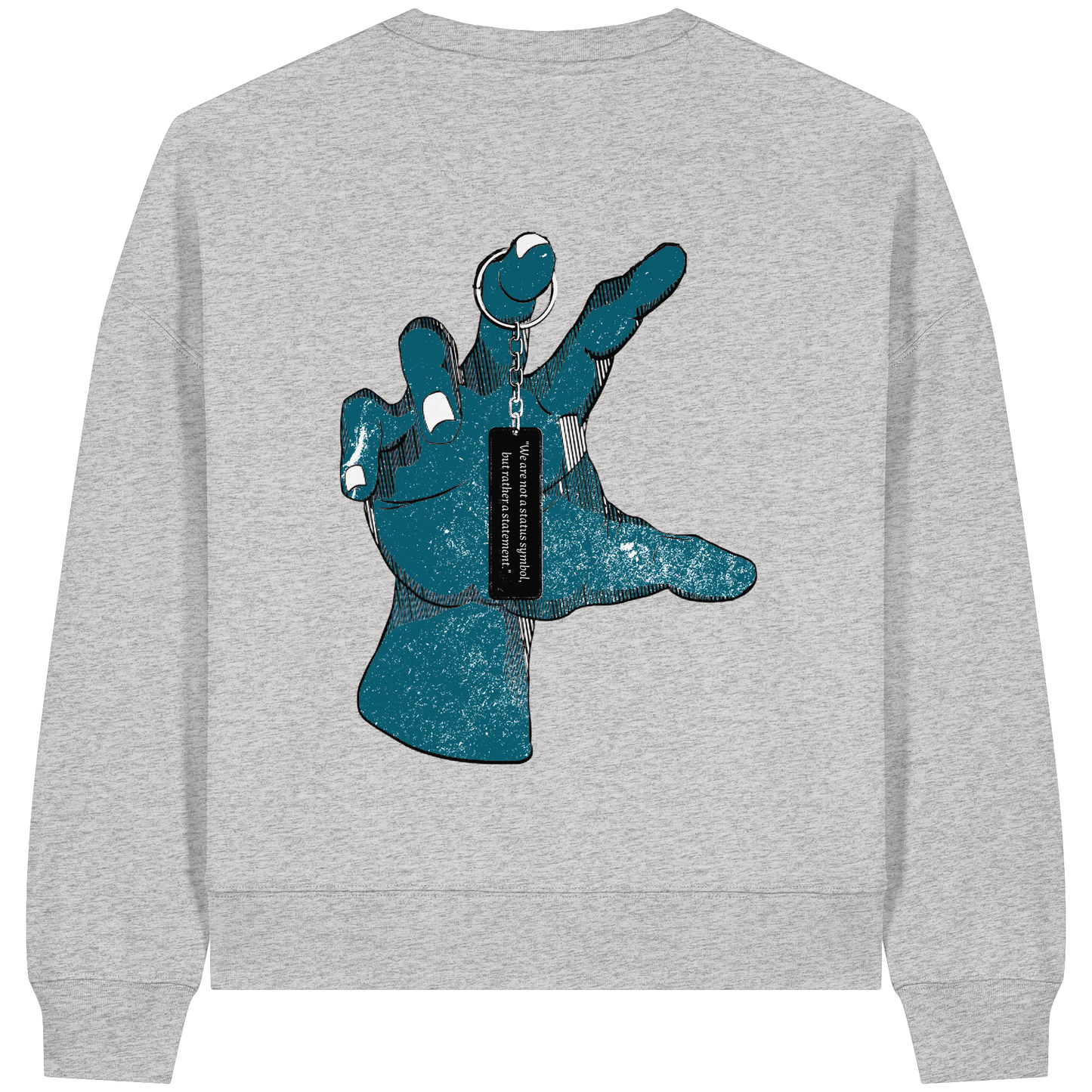 Statement Hand - Womens Organic Boxcut Sweatshirt
