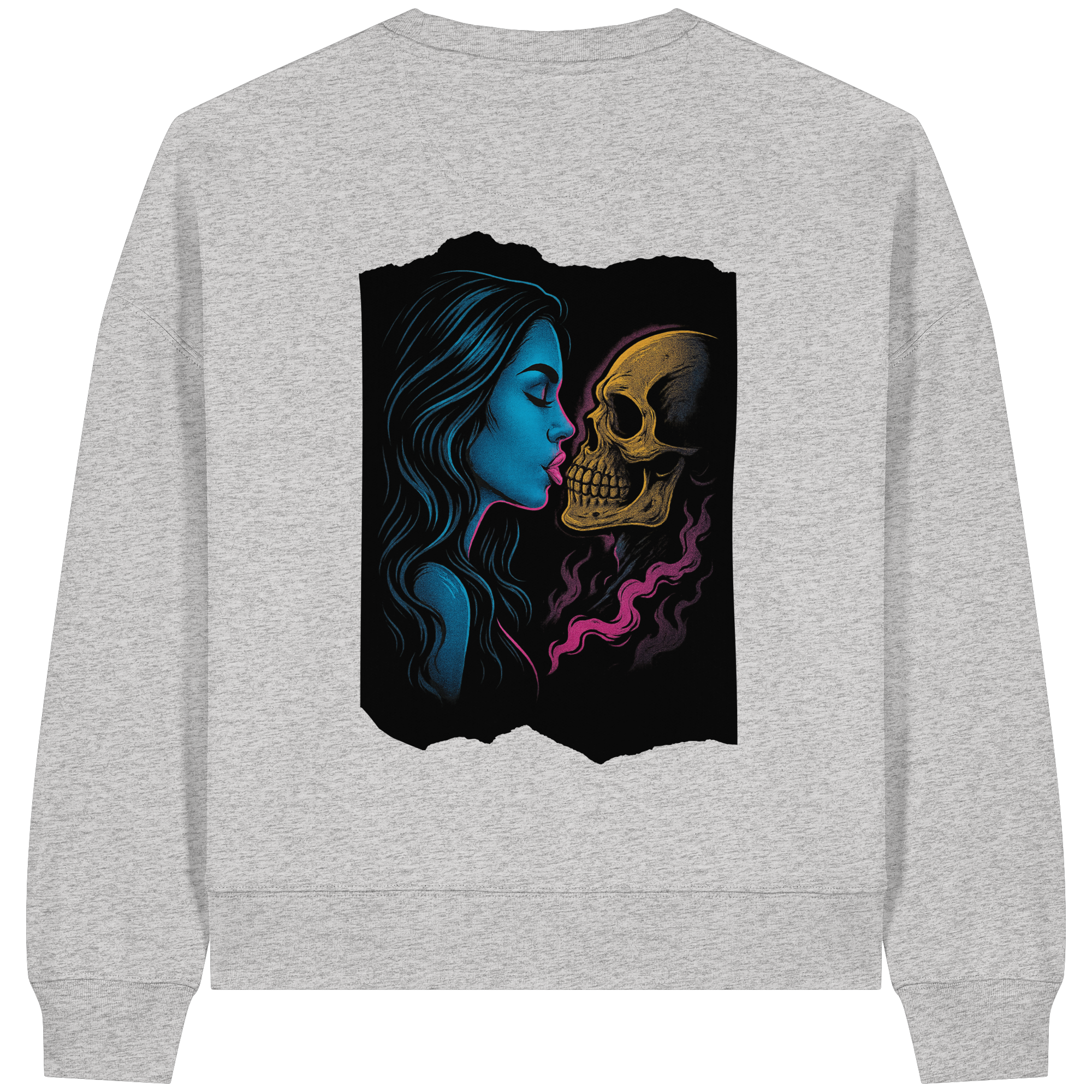 Kissing Skull - Womens Organic Boxcut Sweatshirt