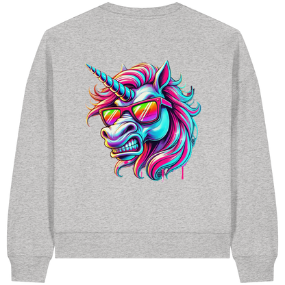 Funky Unicorn - Sweat-shirt bio Boxcut pour femme