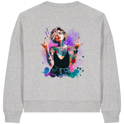 Rebel Rose - Sweat-shirt Boxcut bio pour femme
