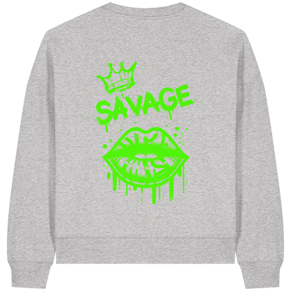 Kiss of Attitude - Womens Organic Boxcut Sweatshirt