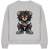 Bad Ass Teddy - Womens Organic Boxcut Sweatshirt