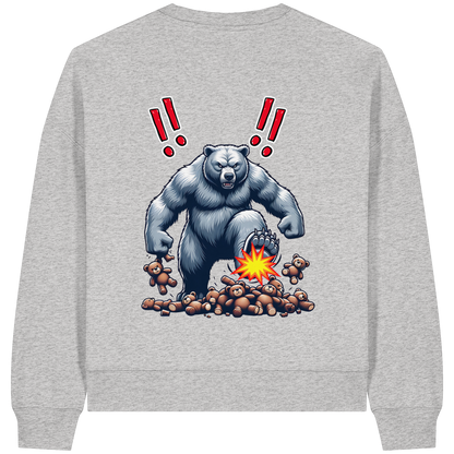 Teddy Terror - Womens Organic Boxcut Sweatshirt