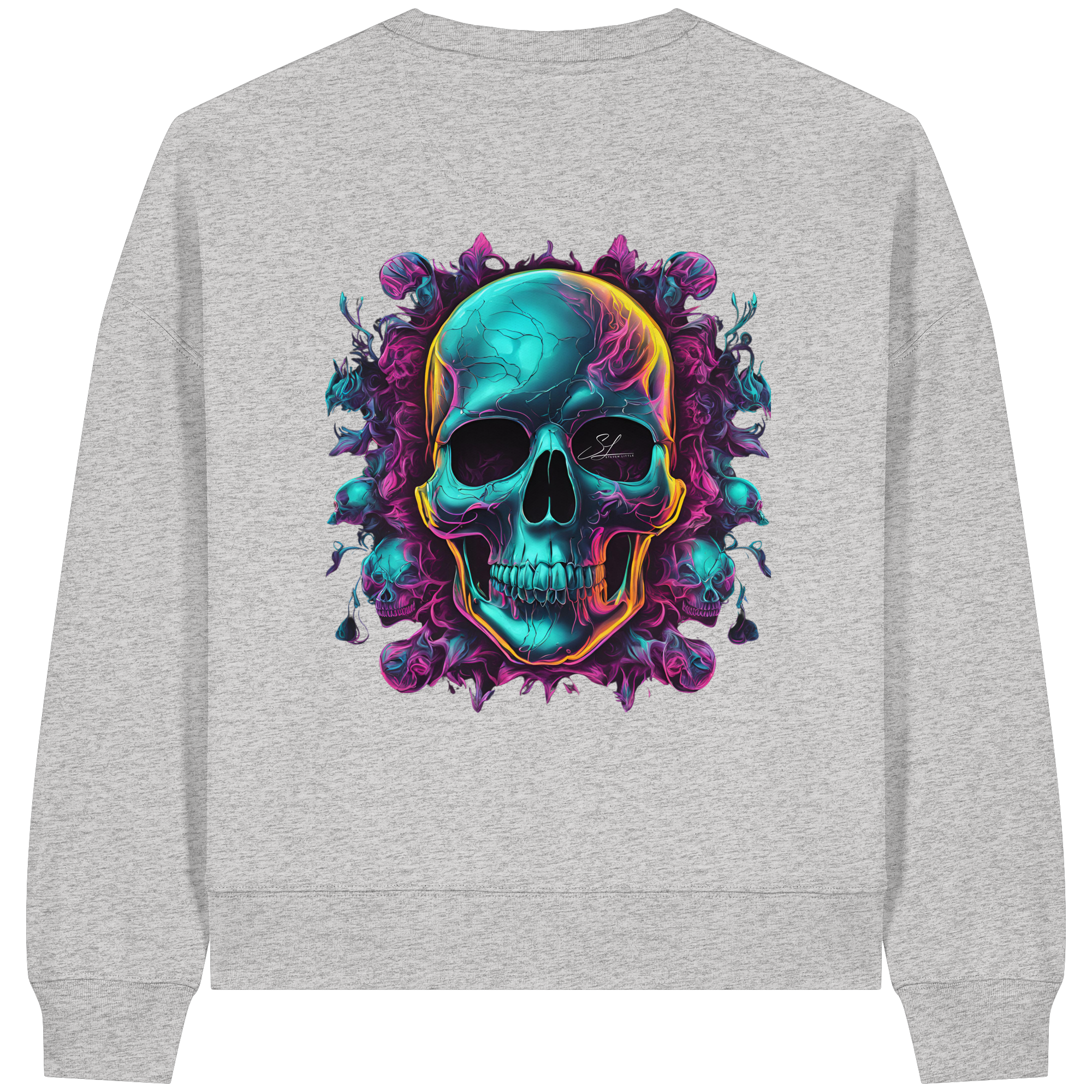 Sweat-shirt bio Boxcut pour femme Motif crâne galactique