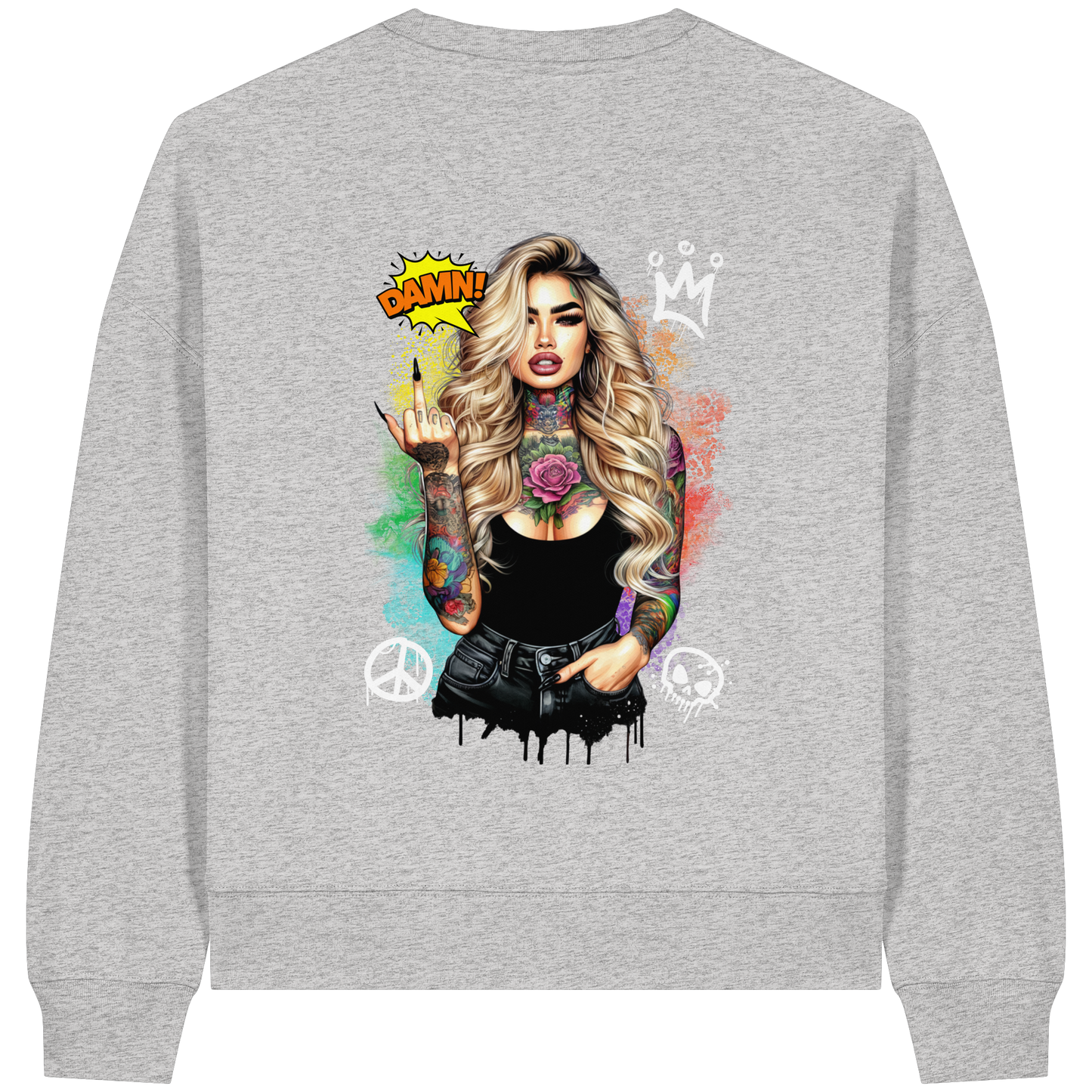 Ink Queen - Womens Organic Boxcut Sweatshirt