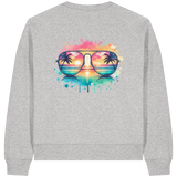 Tropical Sunset Glasses - Womens Organic Boxcut Sweatshirt