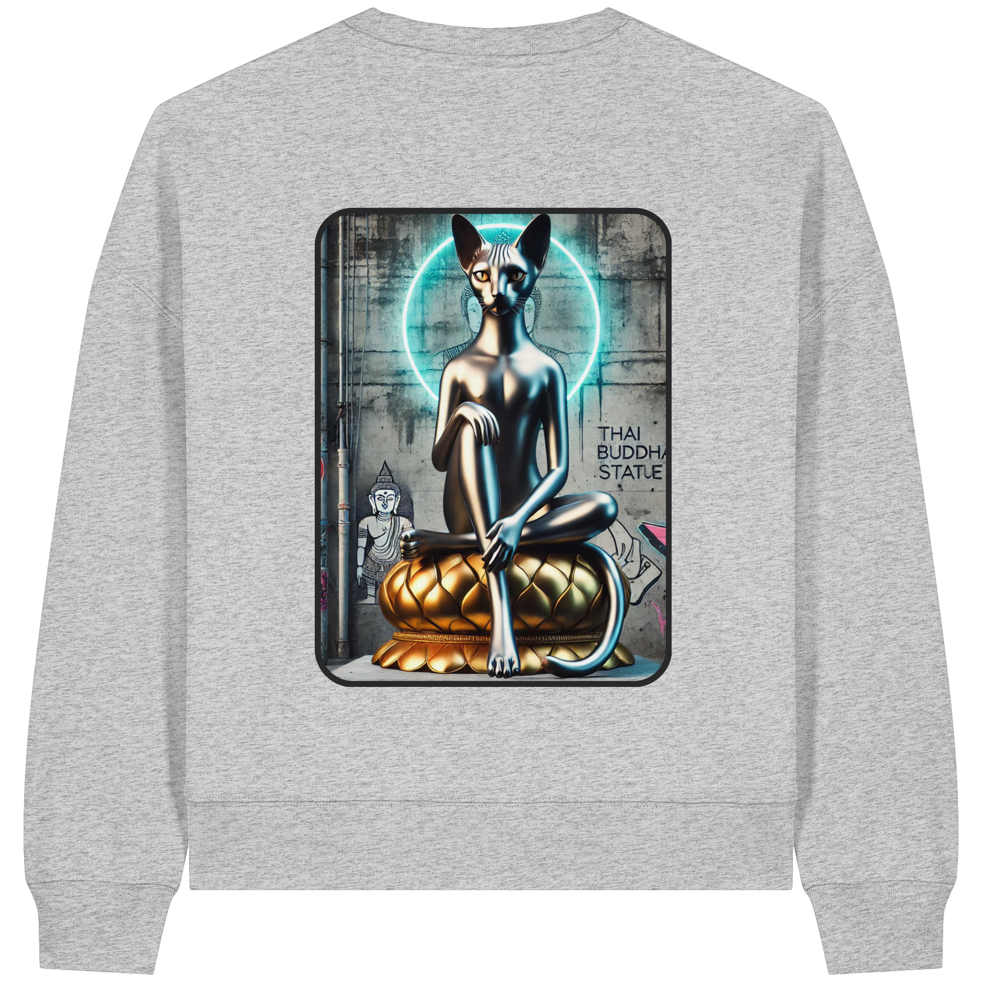 Mystic Cat - Womens Organic Boxcut Sweatshirt