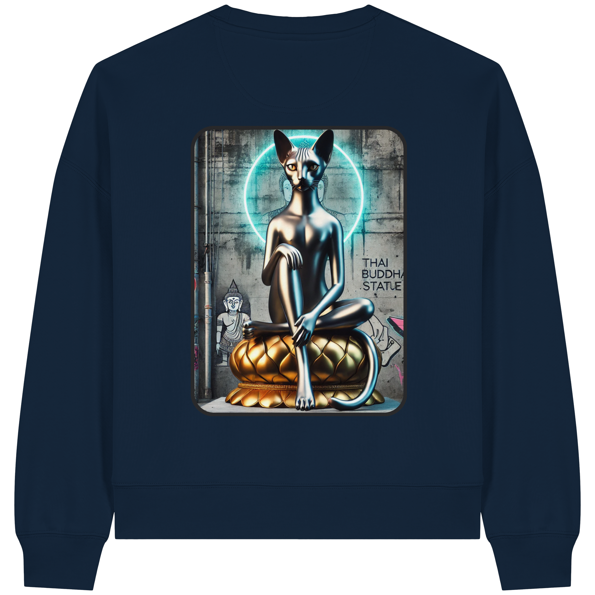 Mystic Cat - Womens Organic Boxcut Sweatshirt