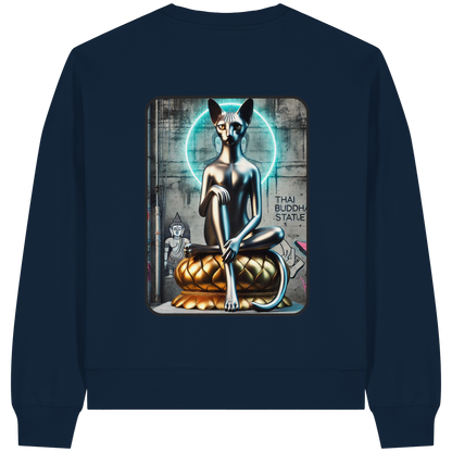 Mystic Cat - Womens Organic Boxcut Sweatshirt