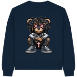 Bad Ass Teddy - Womens Organic Boxcut Sweatshirt