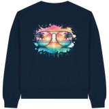 Tropical Sunset Glasses - Womens Organic Boxcut Sweatshirt