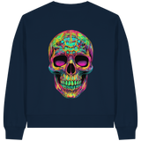 Psychedelic Skull - Womens Organic Boxcut Sweatshirt