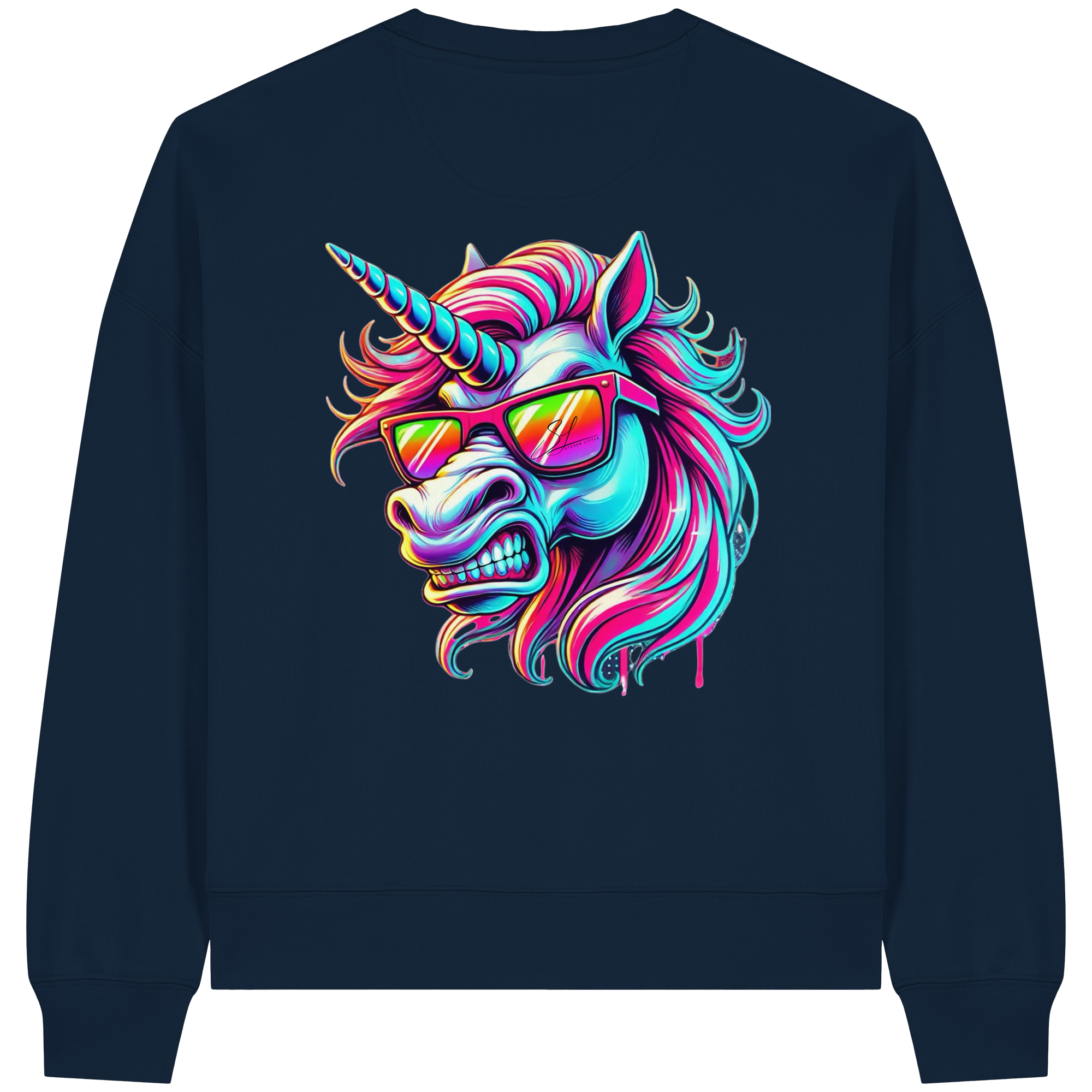 Funky Unicorn - Sweat-shirt bio Boxcut pour femme