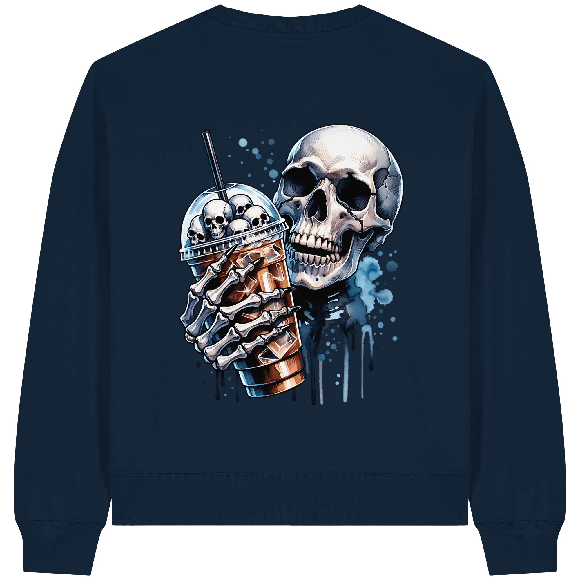Chill Skull - Womens Organic Boxcut Sweatshirt