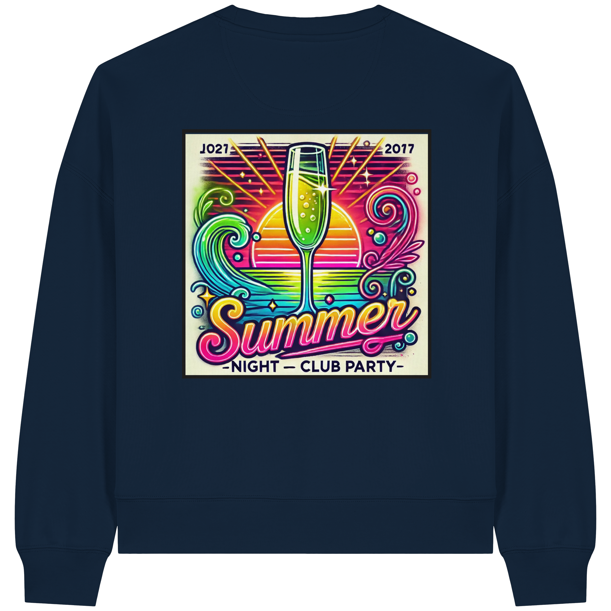 Summer Party Vibes - Womens Organic Boxcut Sweatshirt