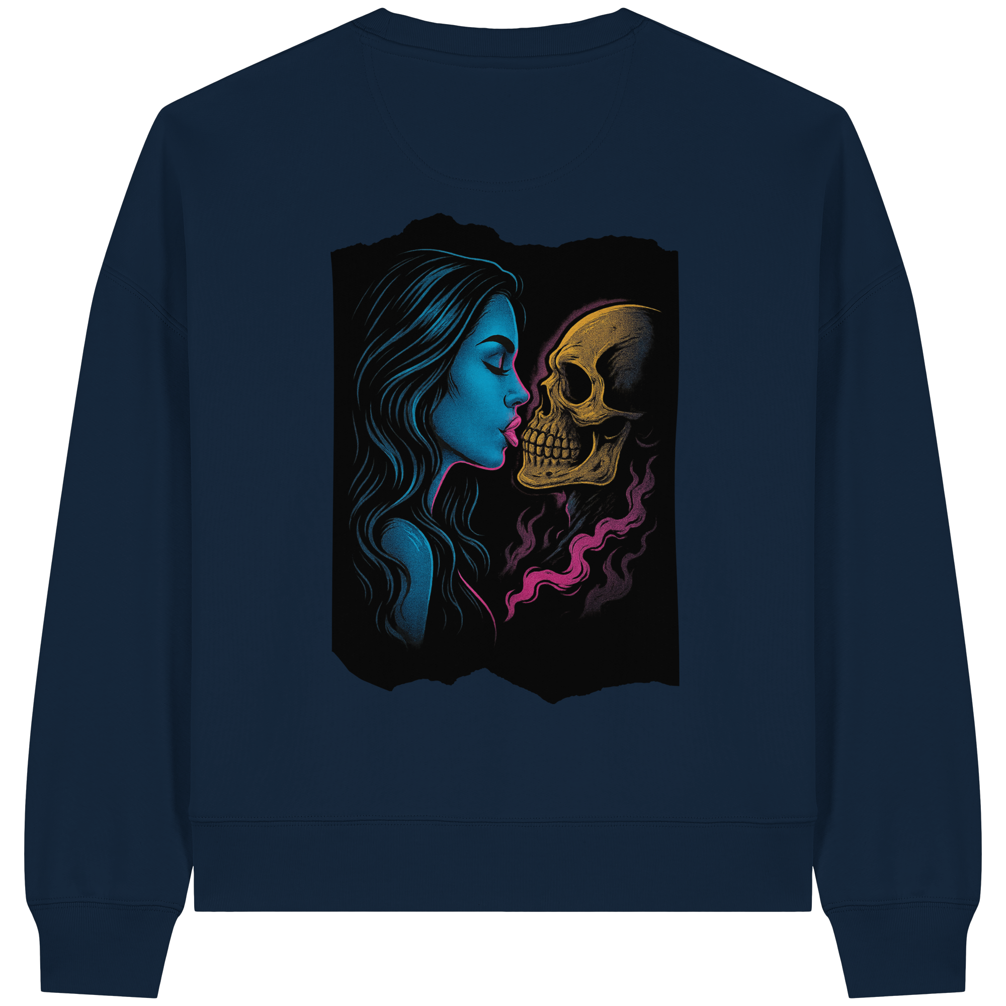 Kissing Skull - Womens Organic Boxcut Sweatshirt