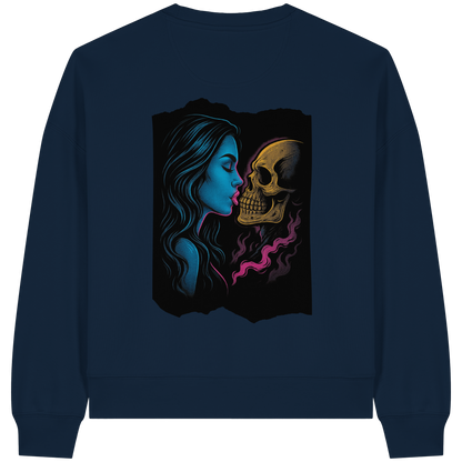 Kissing Skull - Womens Organic Boxcut Sweatshirt