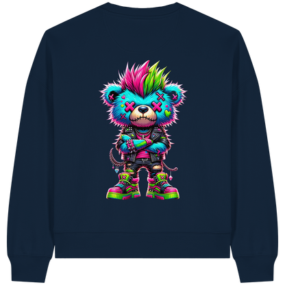 Punk Neon Teddy - Sweat-shirt bio Boxcut pour femme