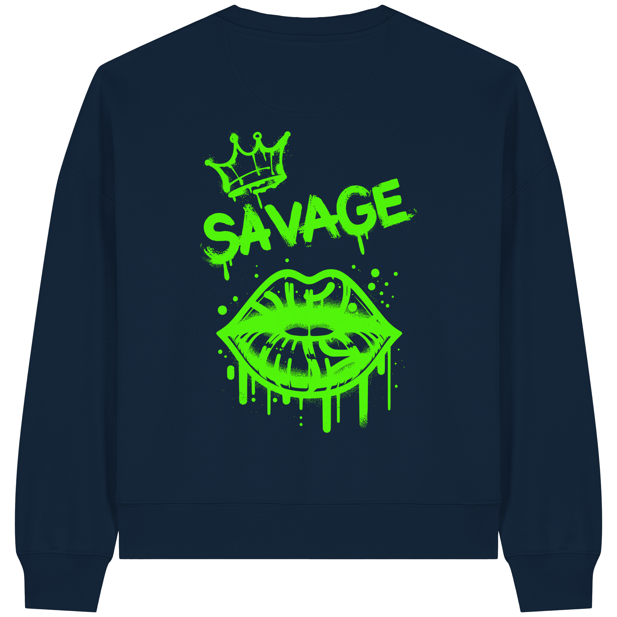 Kiss of Attitude - Womens Organic Boxcut Sweatshirt