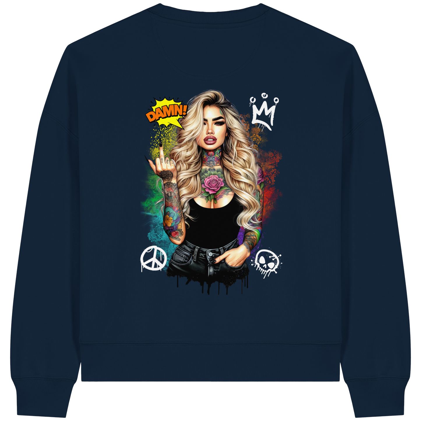 Ink Queen - Womens Organic Boxcut Sweatshirt