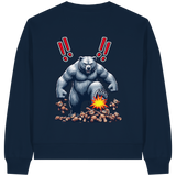 Teddy Terror - Womens Organic Boxcut Sweatshirt