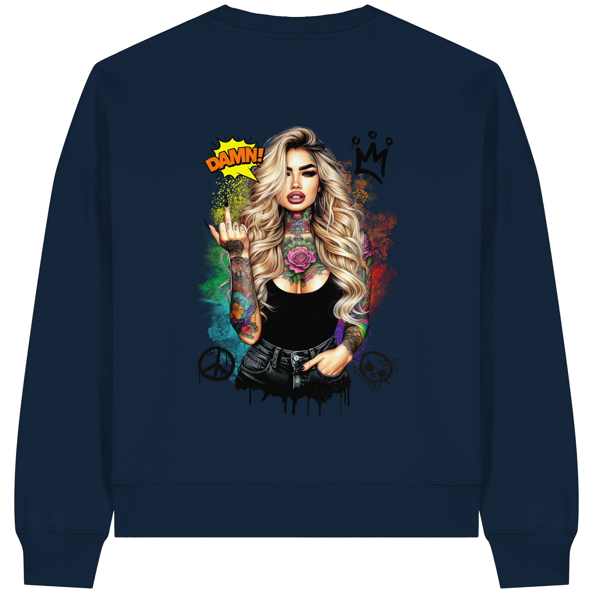 Ink Queen - Womens Organic Boxcut Sweatshirt