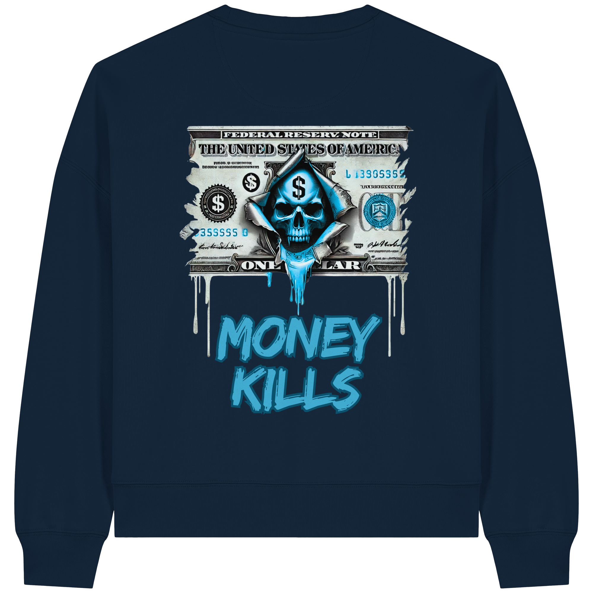 Money Kills - Sweat-shirt bio Boxcut pour femme