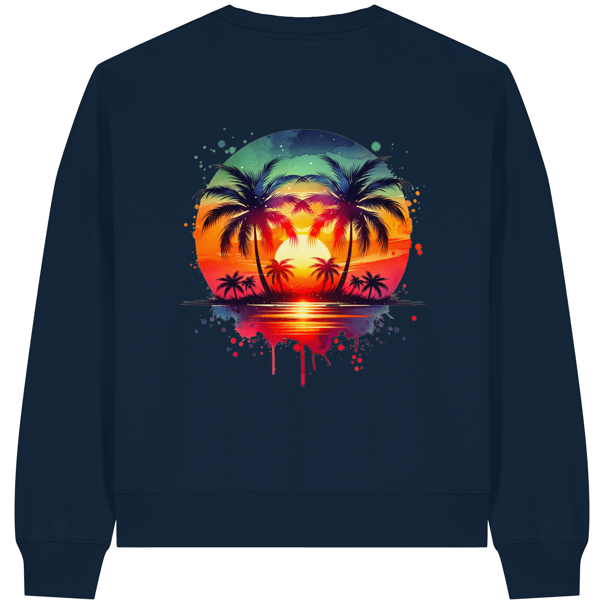 Tropical Sunset - Womens Organic Boxcut Sweatshirt