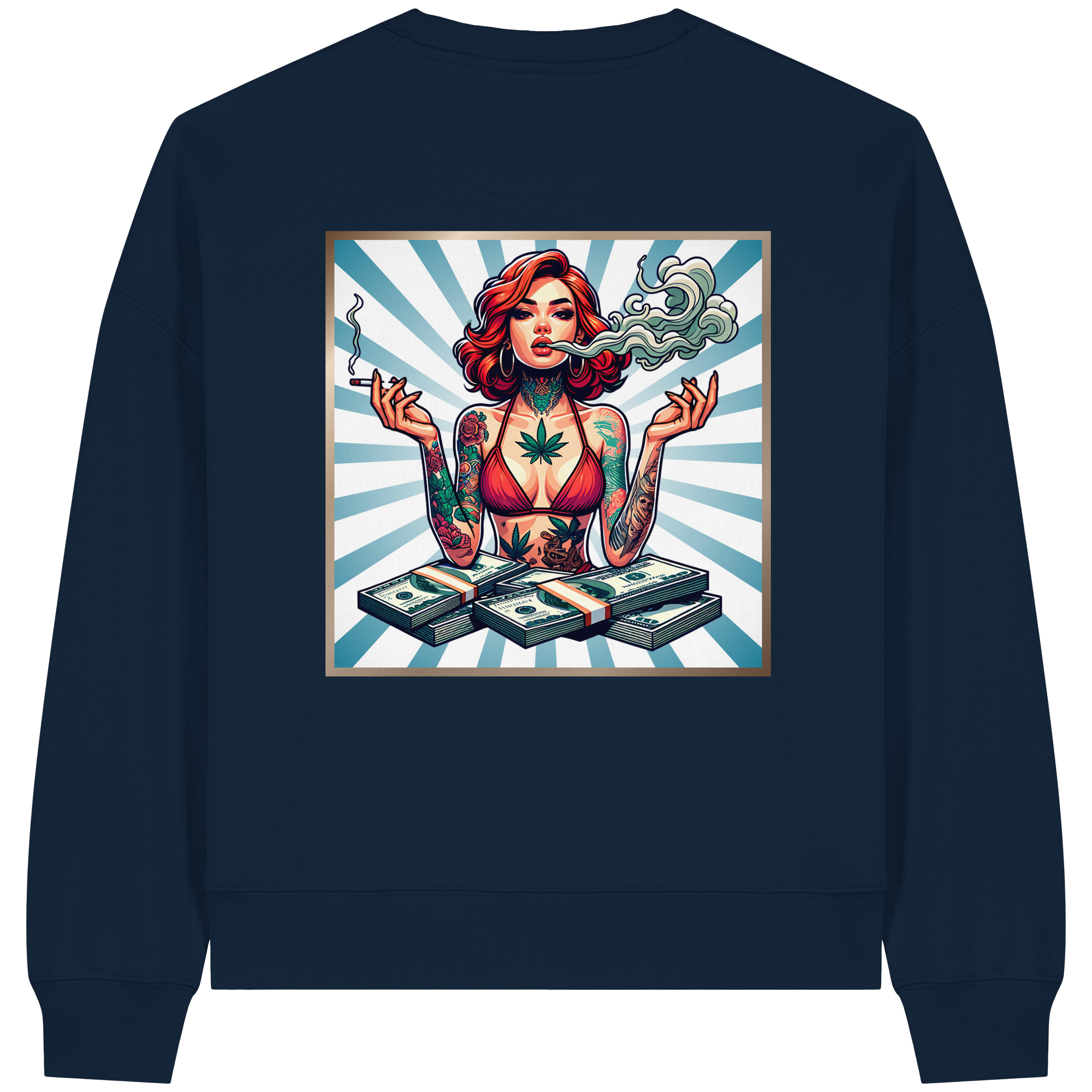 Rebel Rich - Sweat-shirt Boxcut bio pour femme