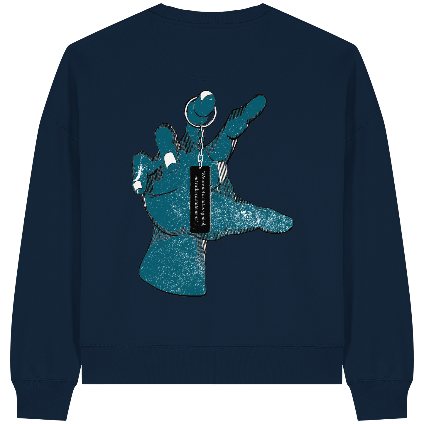 Statement Hand - Womens Organic Boxcut Sweatshirt