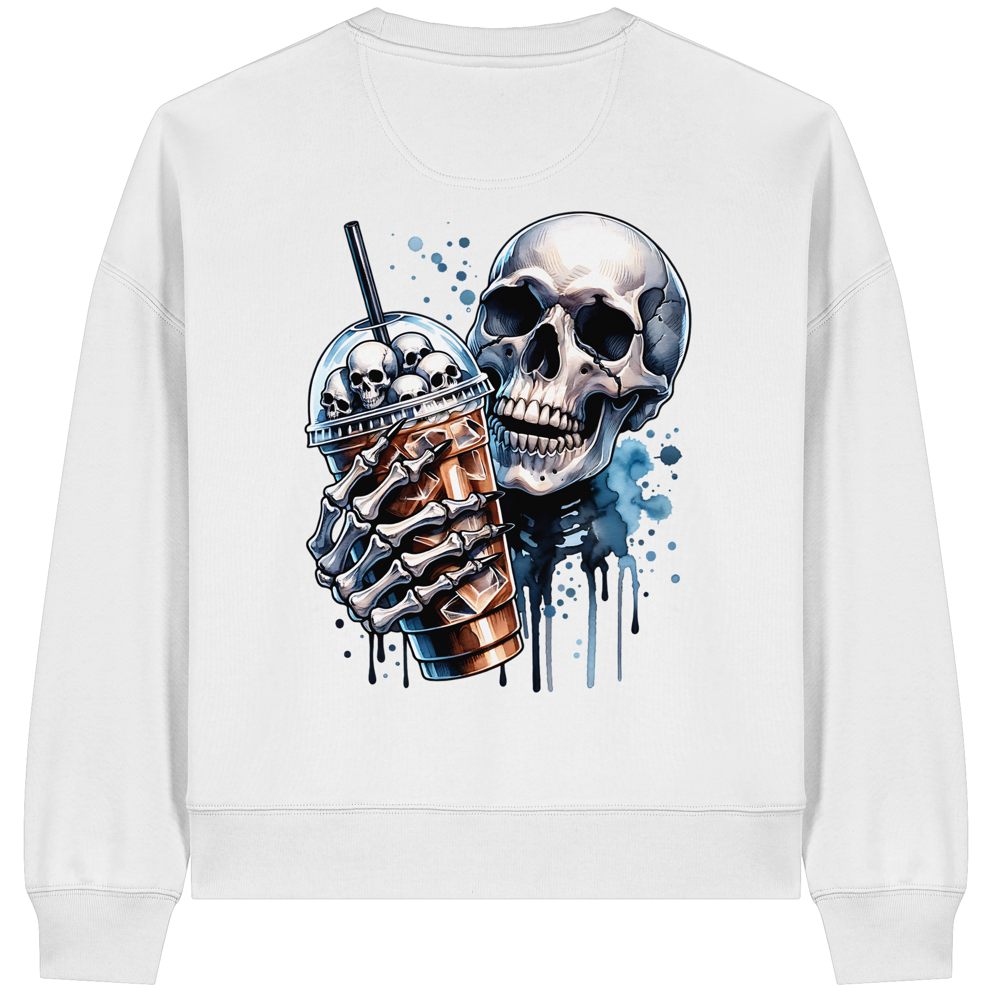 Chill Skull - Womens Organic Boxcut Sweatshirt