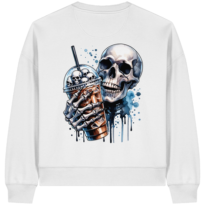 Chill Skull - Womens Organic Boxcut Sweatshirt