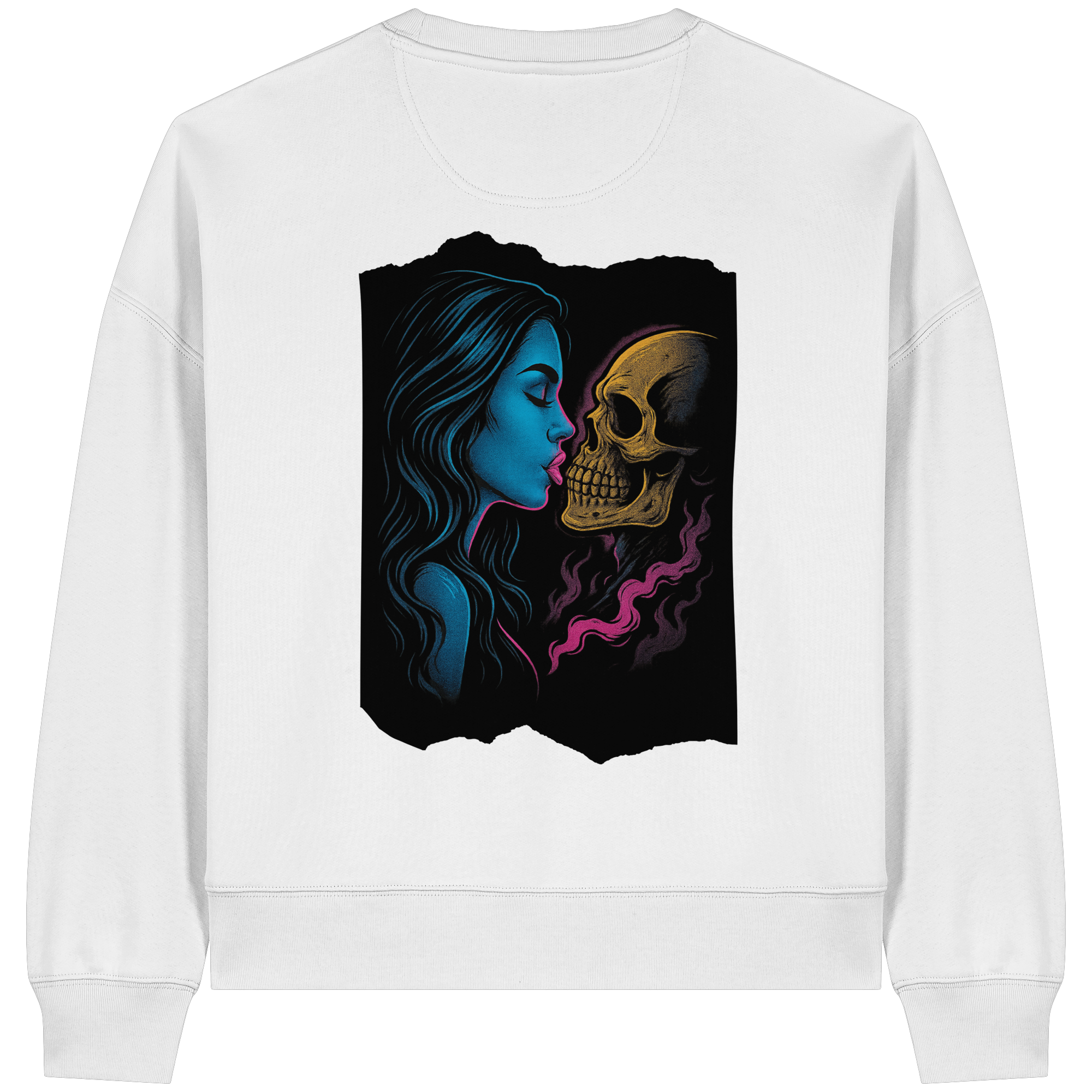 Kissing Skull - Womens Organic Boxcut Sweatshirt