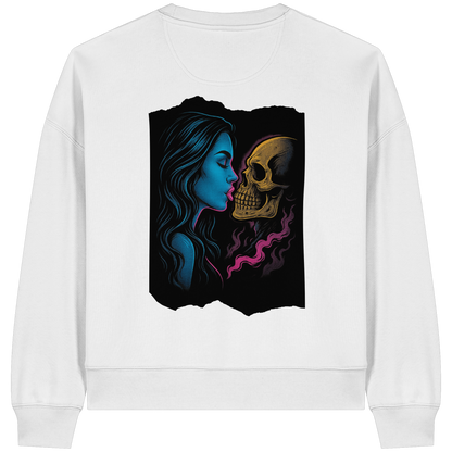 Kissing Skull - Womens Organic Boxcut Sweatshirt