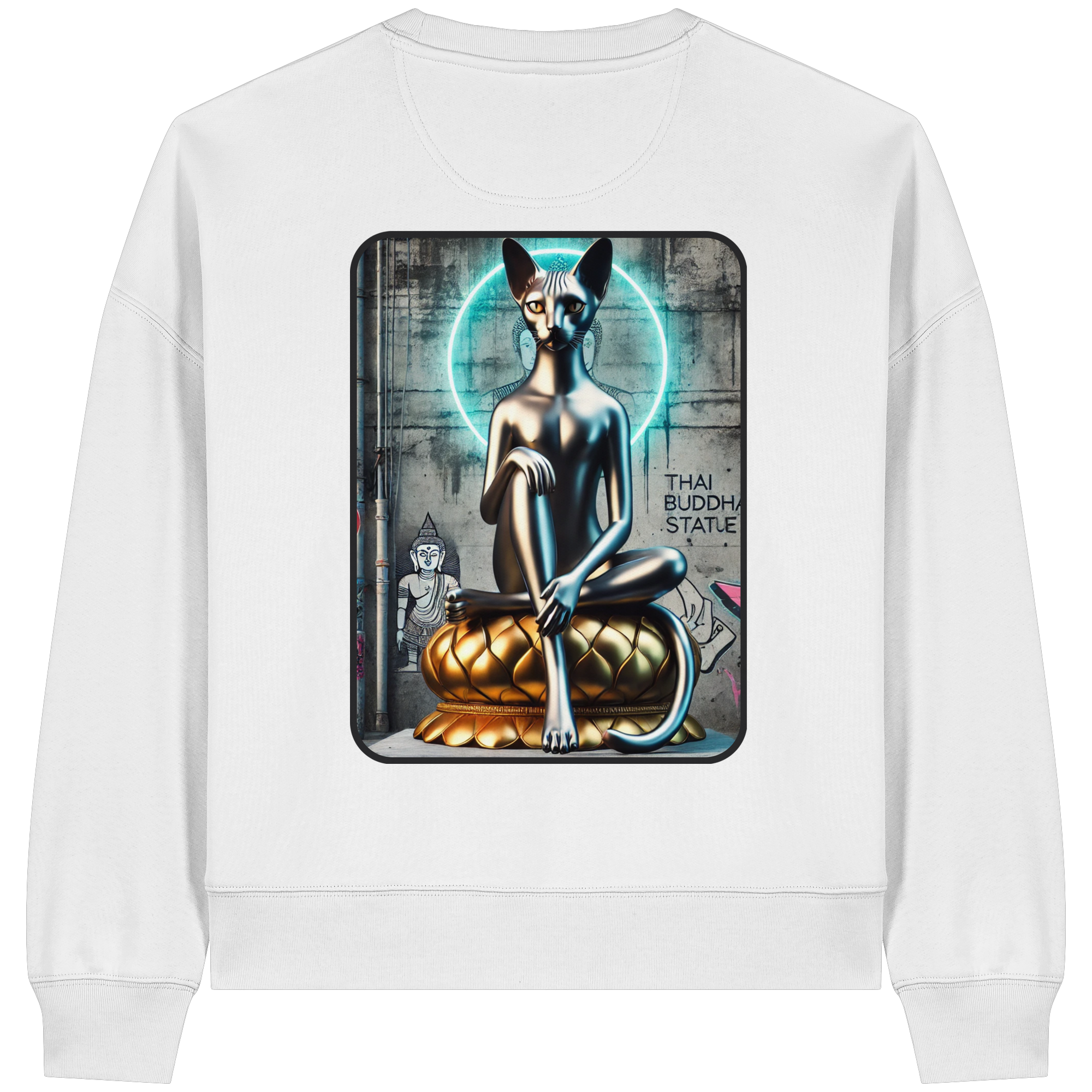Mystic Cat - Womens Organic Boxcut Sweatshirt