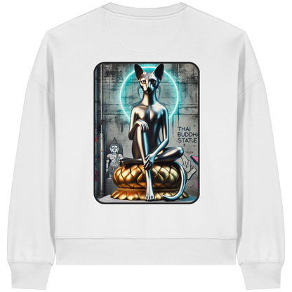 Mystic Cat - Womens Organic Boxcut Sweatshirt