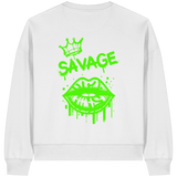 Kiss of Attitude - Womens Organic Boxcut Sweatshirt