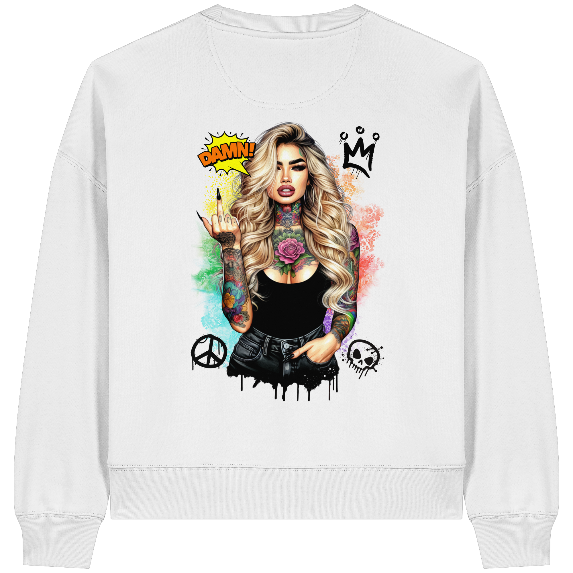 Ink Queen - Womens Organic Boxcut Sweatshirt
