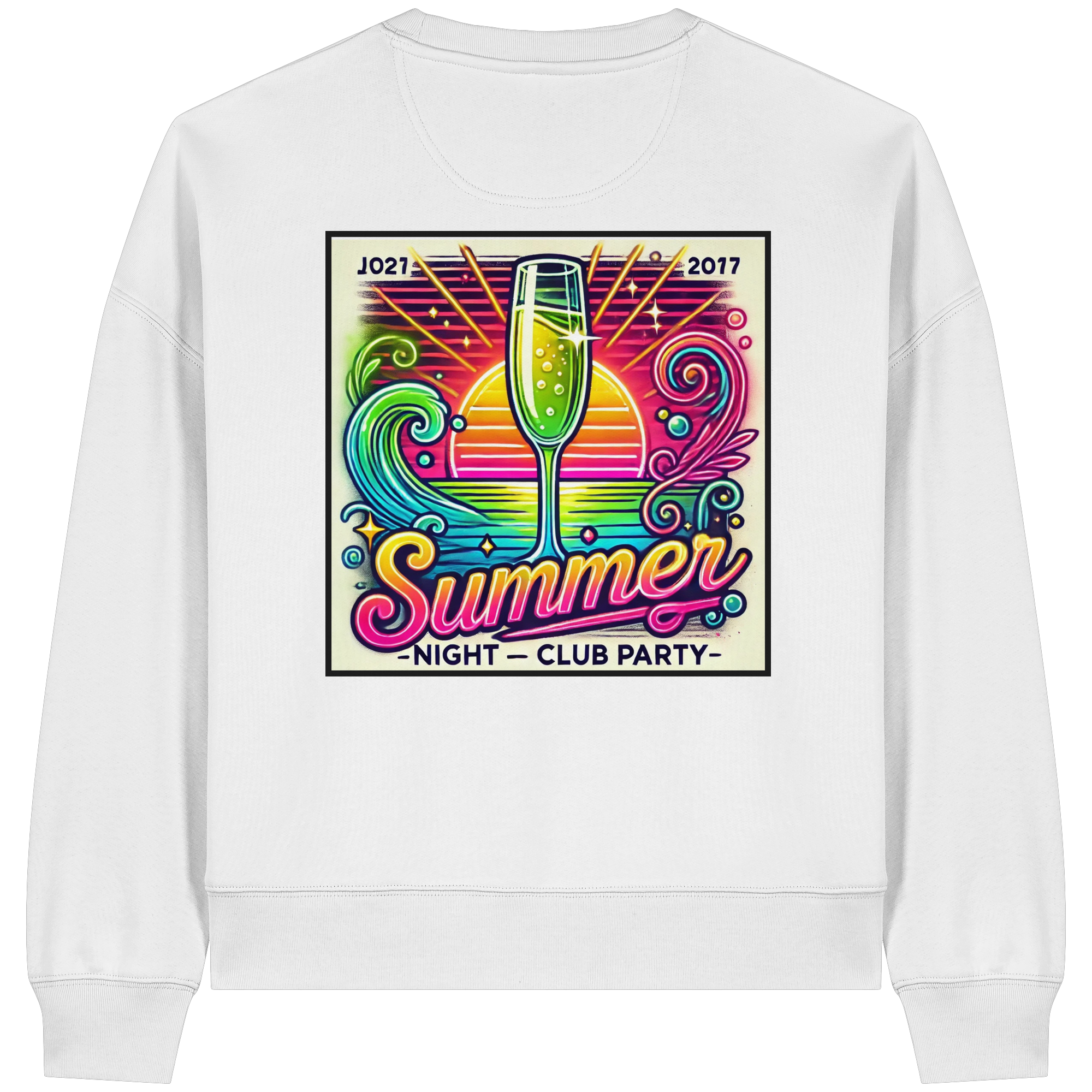 Summer Party Vibes - Womens Organic Boxcut Sweatshirt