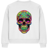 Psychedelic Skull - Womens Organic Boxcut Sweatshirt