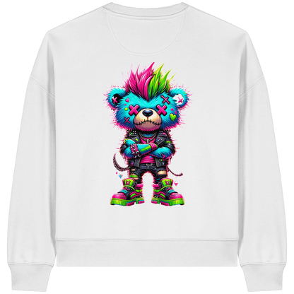Punk Neon Teddy - Sweat-shirt bio Boxcut pour femme