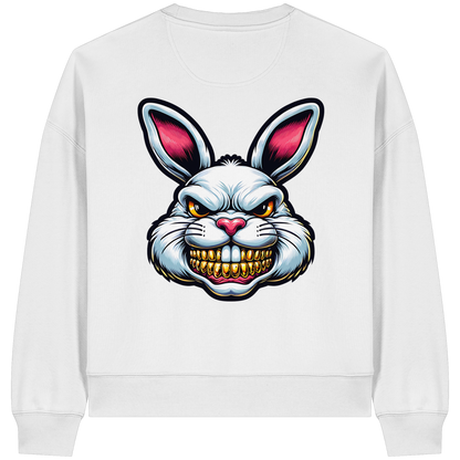 ToothBunny Terror - Womens Organic Boxcut Sweatshirt