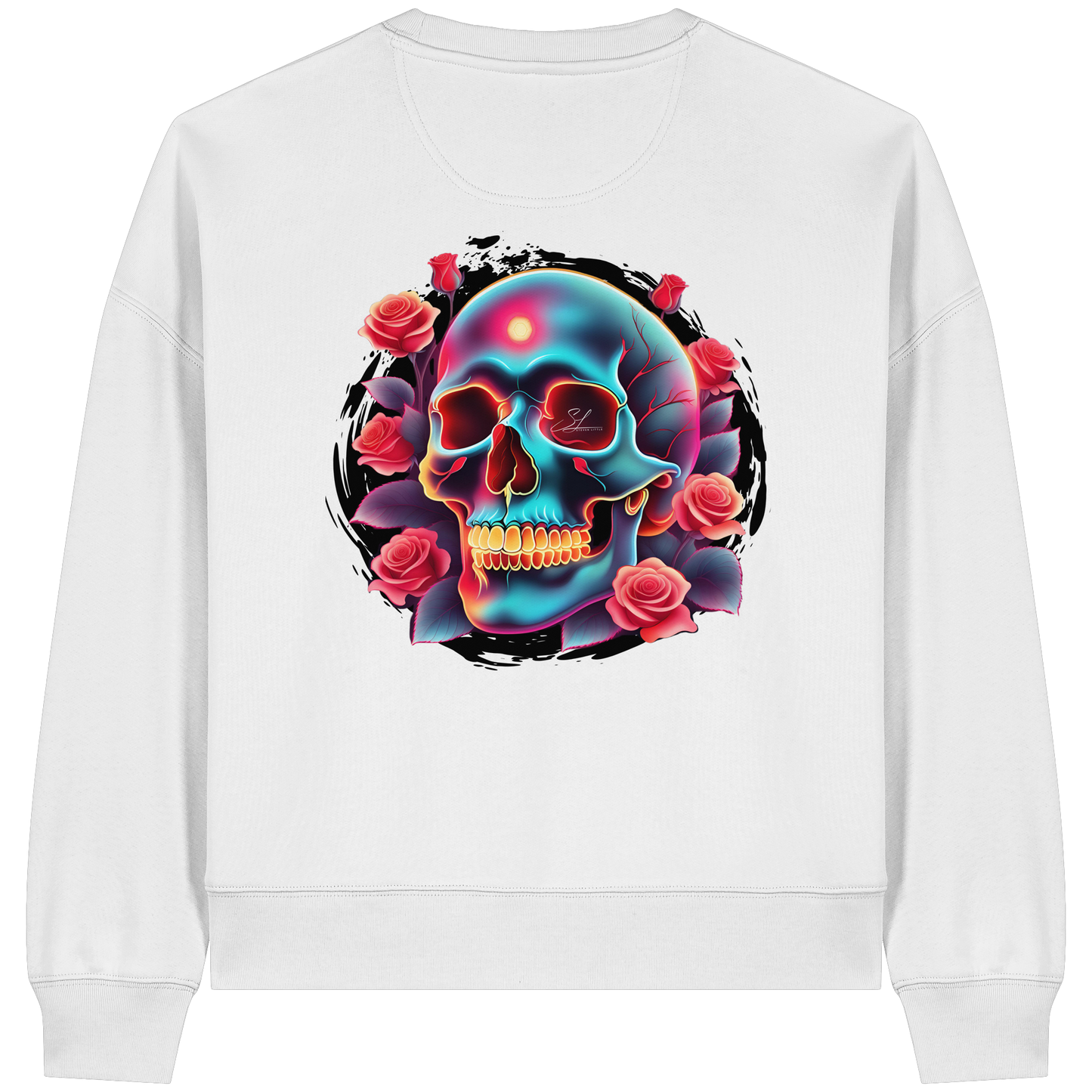Glow Skull - Womens Organic Boxcut Sweatshirt