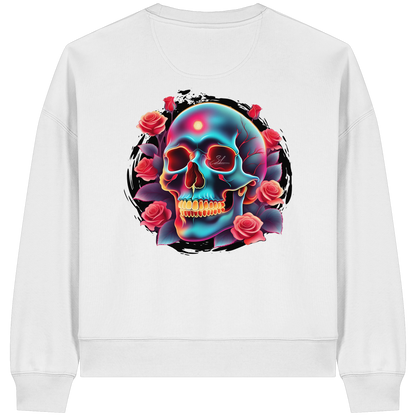 Glow Skull - Womens Organic Boxcut Sweatshirt