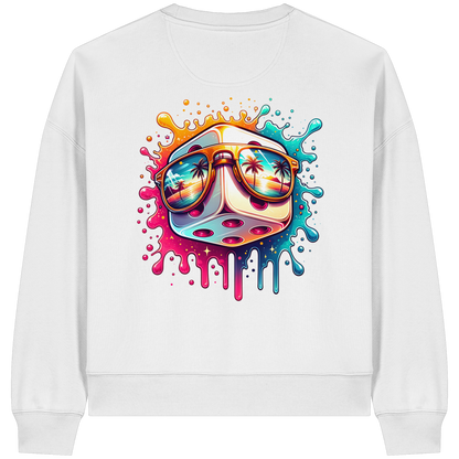 Sunset Vibes Dice - Womens Organic Boxcut Sweatshirt