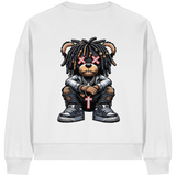 Bad Ass Teddy - Womens Organic Boxcut Sweatshirt