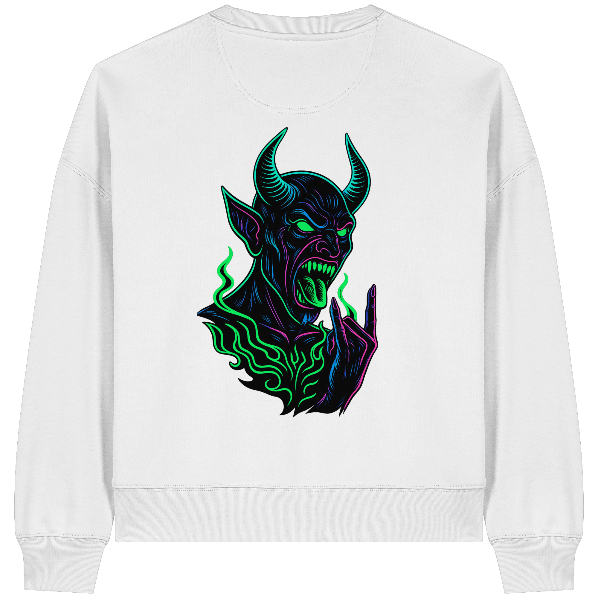 Neon Hellfire - Womens Organic Boxcut Sweatshirt