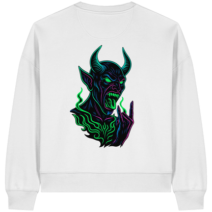 Neon Hellfire - Womens Organic Boxcut Sweatshirt