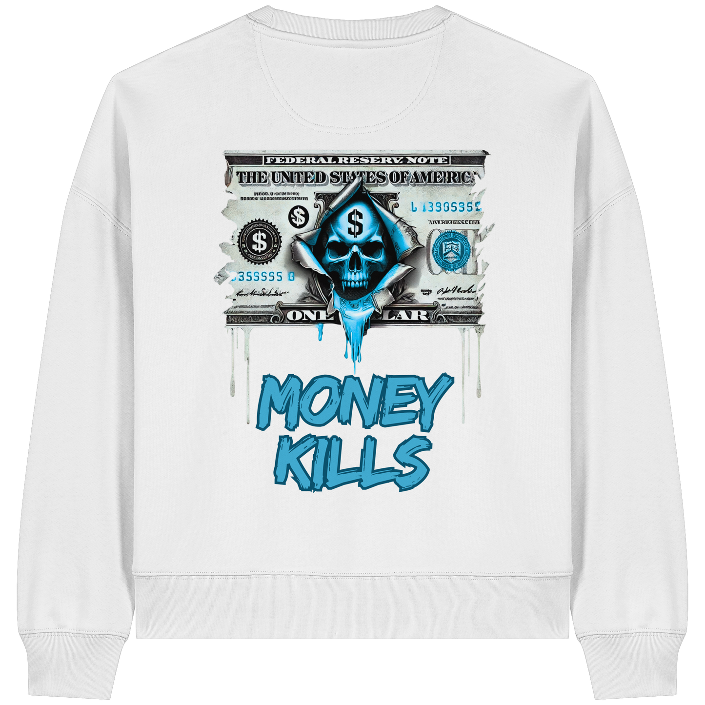 Money Kills - Womens Organic Boxcut Sweatshirt