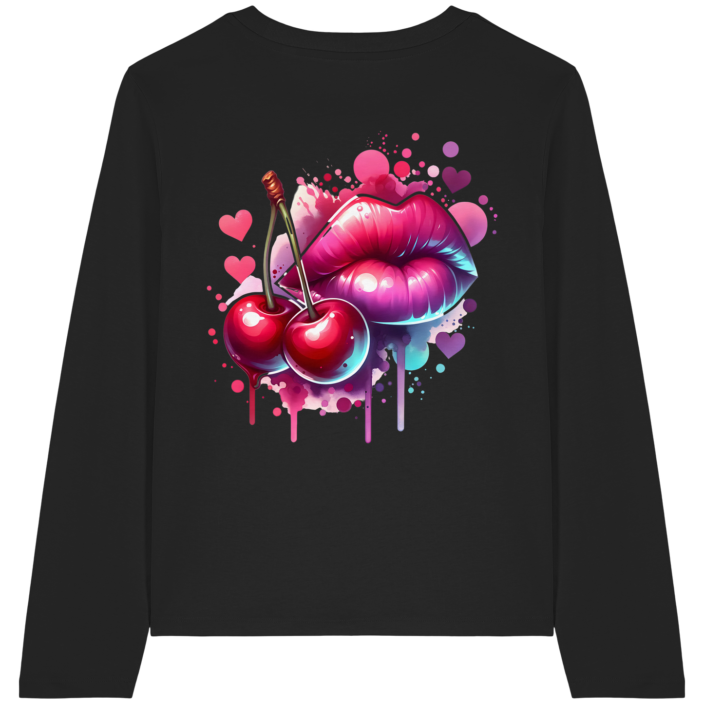 Cherry Kiss - Womens Organic Longsleeve
